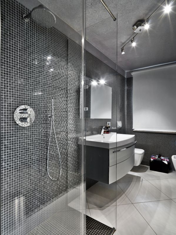 Sleek Shower with Integrated Lighting